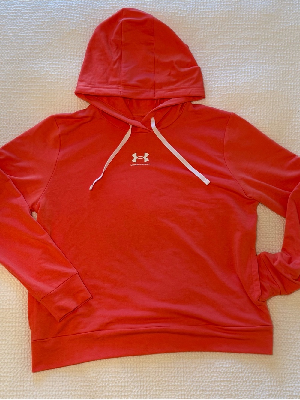 Under Armour | Coral Pullover Hoodie with White Logo | Size = M